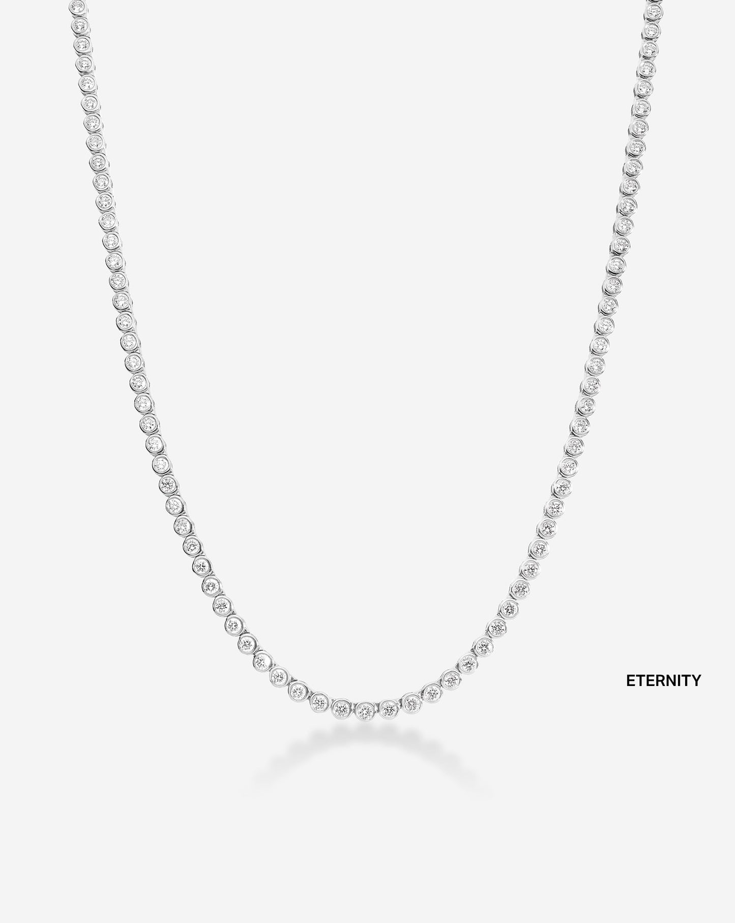 Bezel Mini Diamond Tennis Necklace